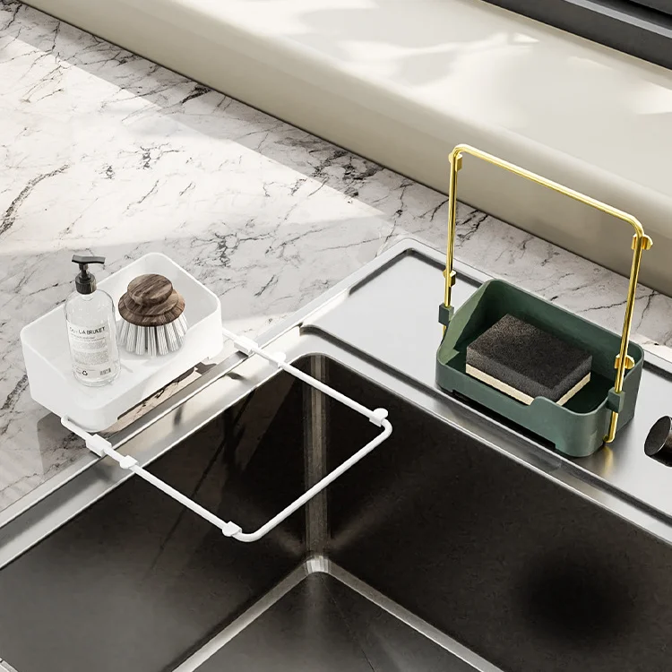 2023 New Black Foldable Kitchen Sink Drain Strainer Rack Sink Filter Net For Waste Leftover