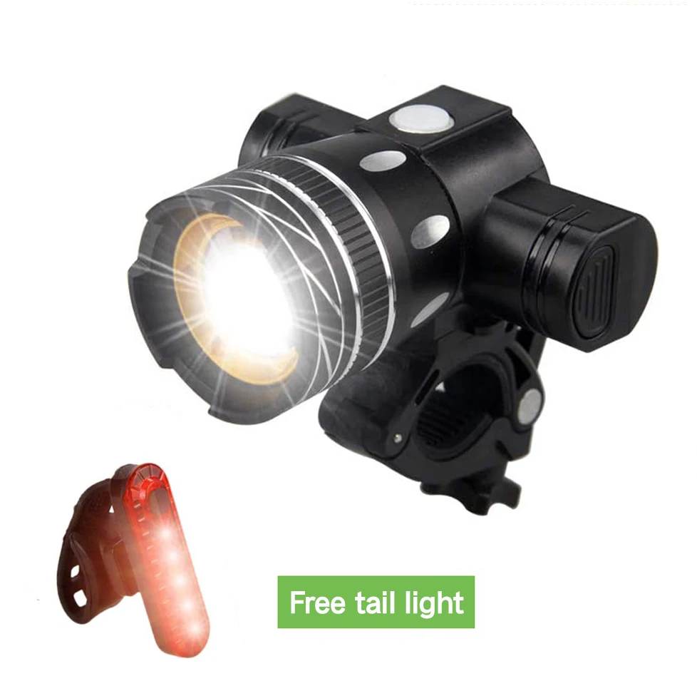 Cree LED Bike Bicycle Cycle Zoomable Front Torch With Adjustable Holder 