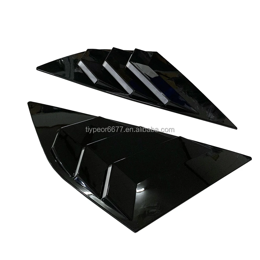 product rear side window louvers for side window sun shade compatible with 2012 2018 ford focus air vent scoop cover louver accessories-6