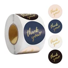 Colors Paper Most Popular New Design 4 Colors Custom Big Adhesive Kraft Paper Logo Thank You Sticker