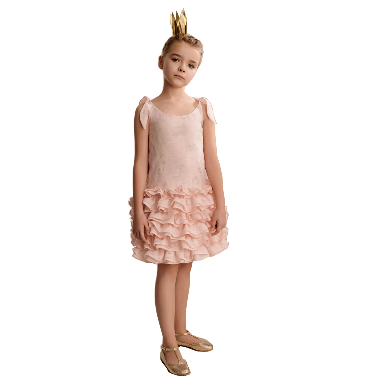 Fashion children clothes customized baby girls dresses summer sleeveless girl child dress