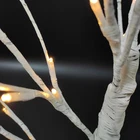 Table Birch 60cm Decoration Table Top Mini 60cm Snow Tree Snowy Birch Tree Battery Operated Led Lights