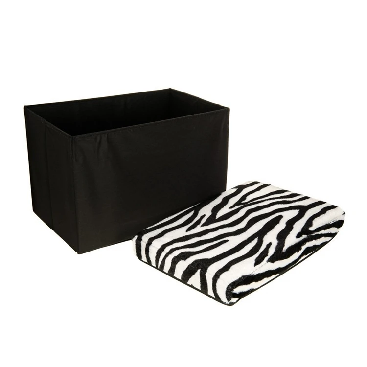 zebra print storage box