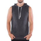 Custom Hoodie Hoodie Hoody Custom Workout Fitness Gym Hoodie Sportwear Solid Color Unisex Sleeveless Pullover Hoodie