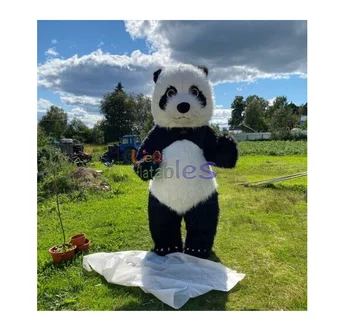 Walking plush inflatable panda mascot costume for adults panda mascot suit