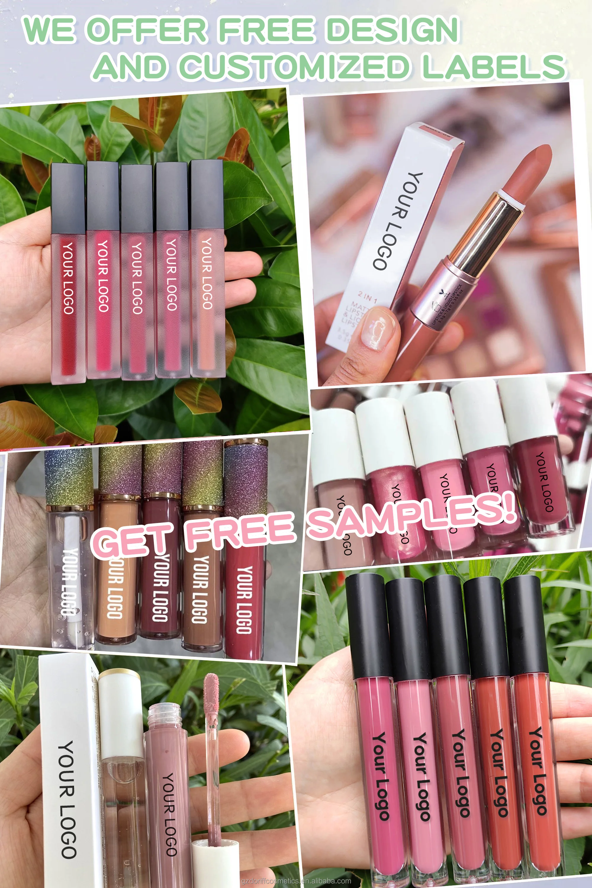 Custom Makeup Waterproof Long Lasting Lip Gloss Vegan Nude Makeup Matte