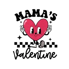 Cute Heart Customized Design for Garment for Transfer Printing Valentine's Day