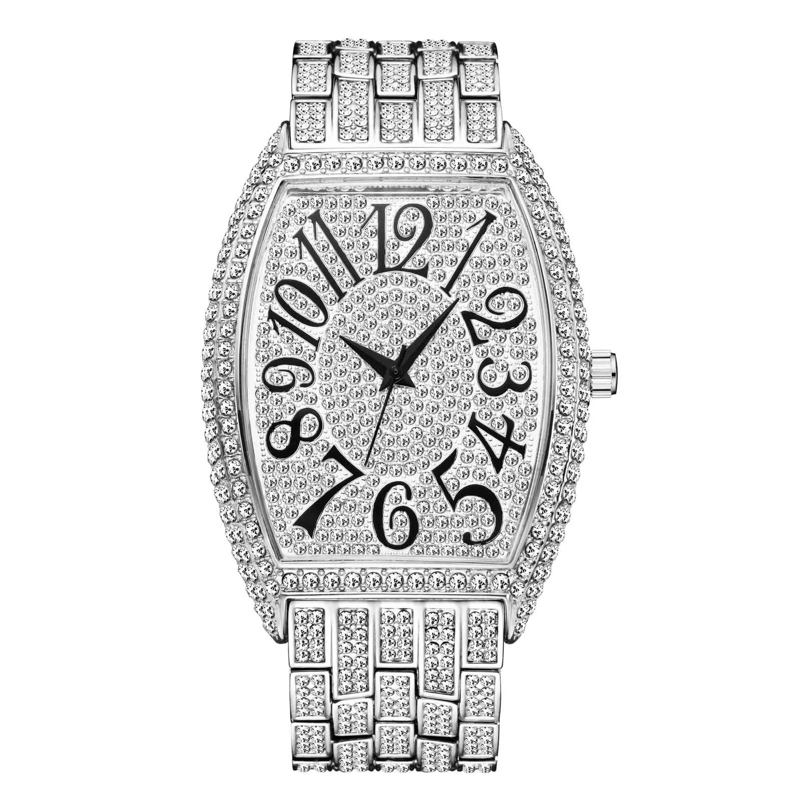 arabic numerals mens watches top brand luxury silver watches men