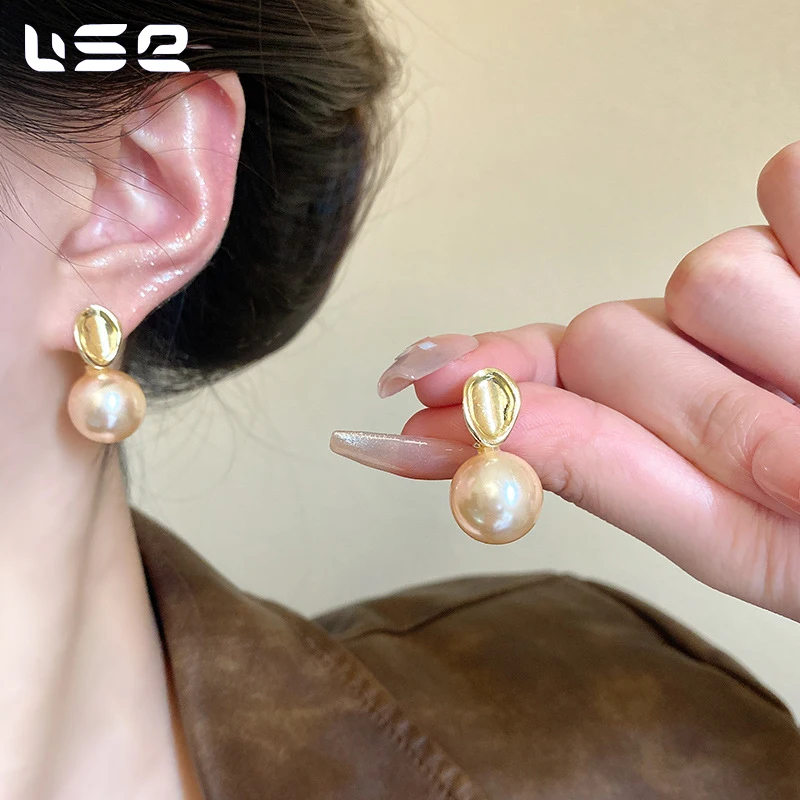 French retro simple personalized pearl earrings jewelry for women wholesale