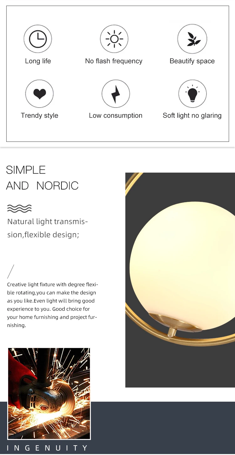 p00143 modern art glass led pendant lamp for kitchen home restaurant wholesale contemporary chandeliers pendant lights -1