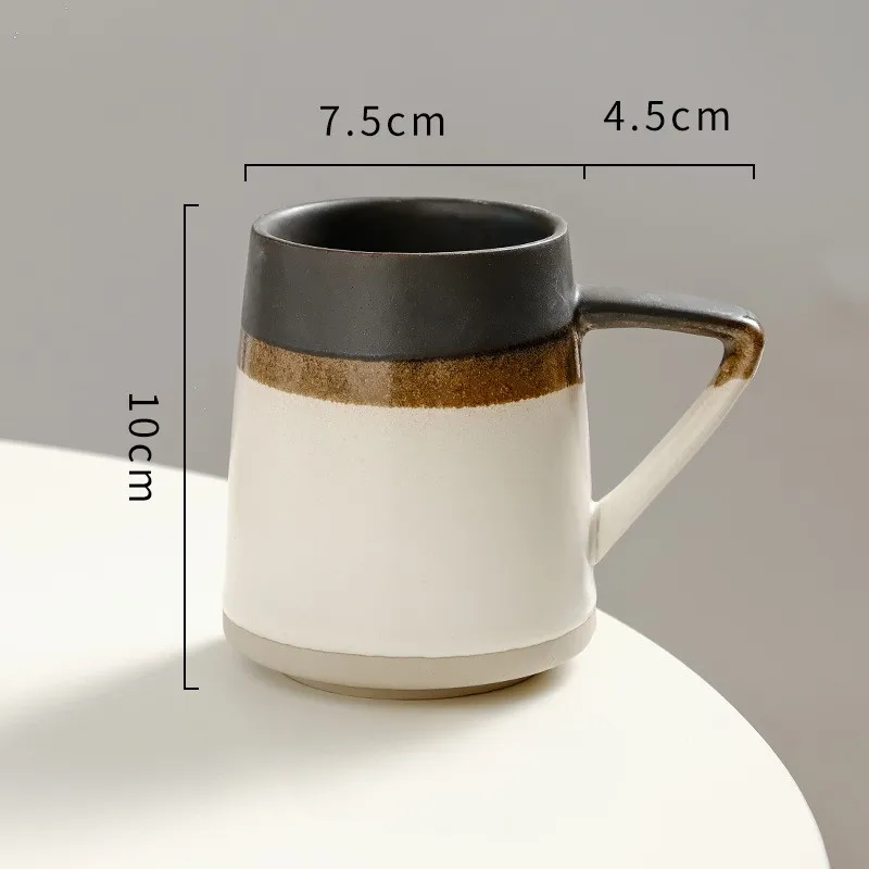 wholesale eco friendly bulk japanese style retro stoneware custom logo ceramic coffee mugs with handle