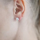 Earrings Crystal Wholesale Fashion Stainless Steel Earrings Crystal Zircon Earrings Girl Jewelry
