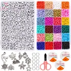 Beads Bead Jewelry Making Kit Beads For Bracelets Bead Craft Kit Set Glass Pony Seed Letter Alphabet Diy Charm Beads