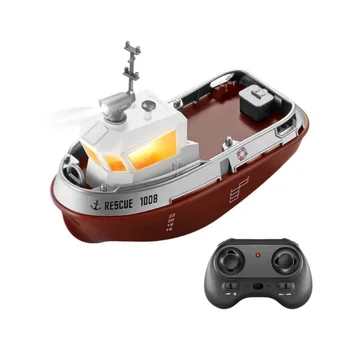 S820 RC Boat 2.4G 1/32 Powerful Dual Motors Wireless Electric Remote Control Tugboat Model Toys for Kids Gift