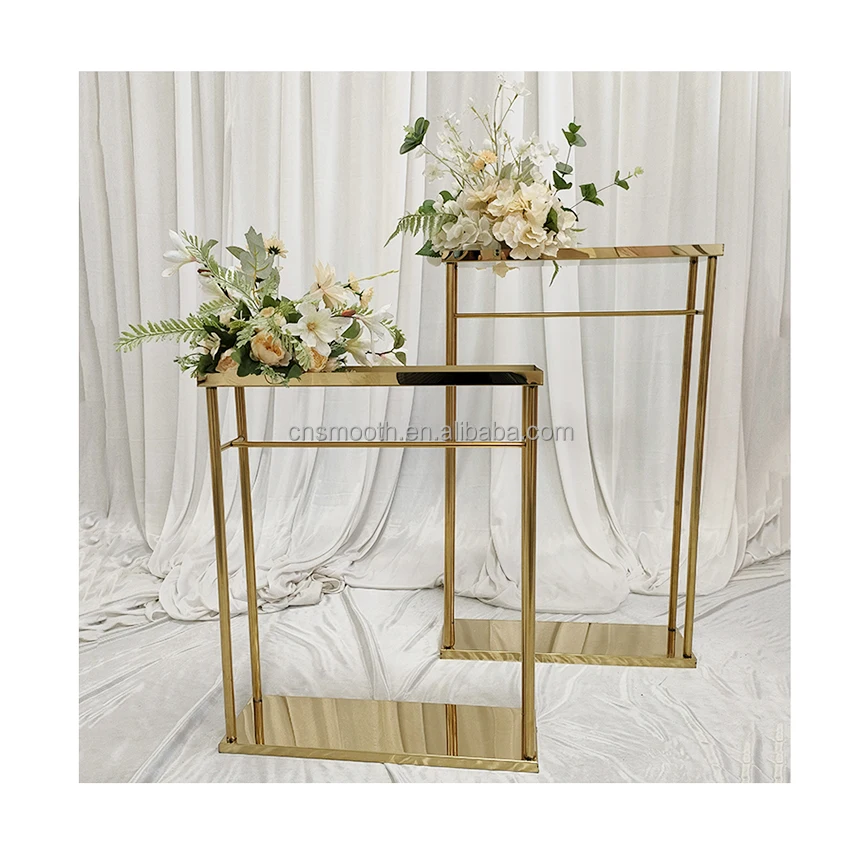 60cm or 80cm Gold Metal Flower Stand Hoop Hoops Centerpiece  Wedding Decor 