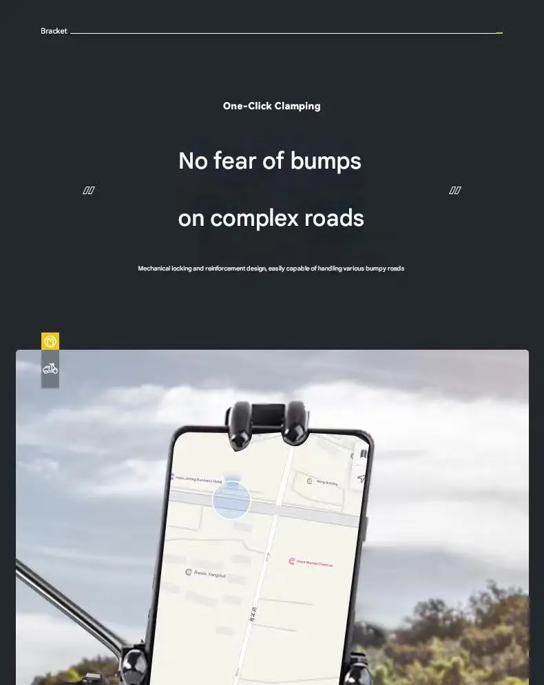 Popular Factory Best Motorcycle Bracket Plastic Bottom Support Touching Motorcycle Cell Phone Holder