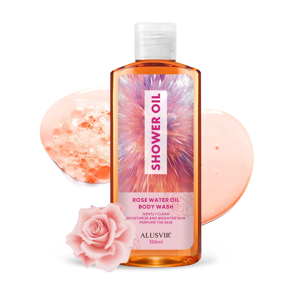 Customized Private Label Natural Body Makeup Cleansing Wash Whitening Moisturizing Rose Body Cleaning Shower Oil Wholesale