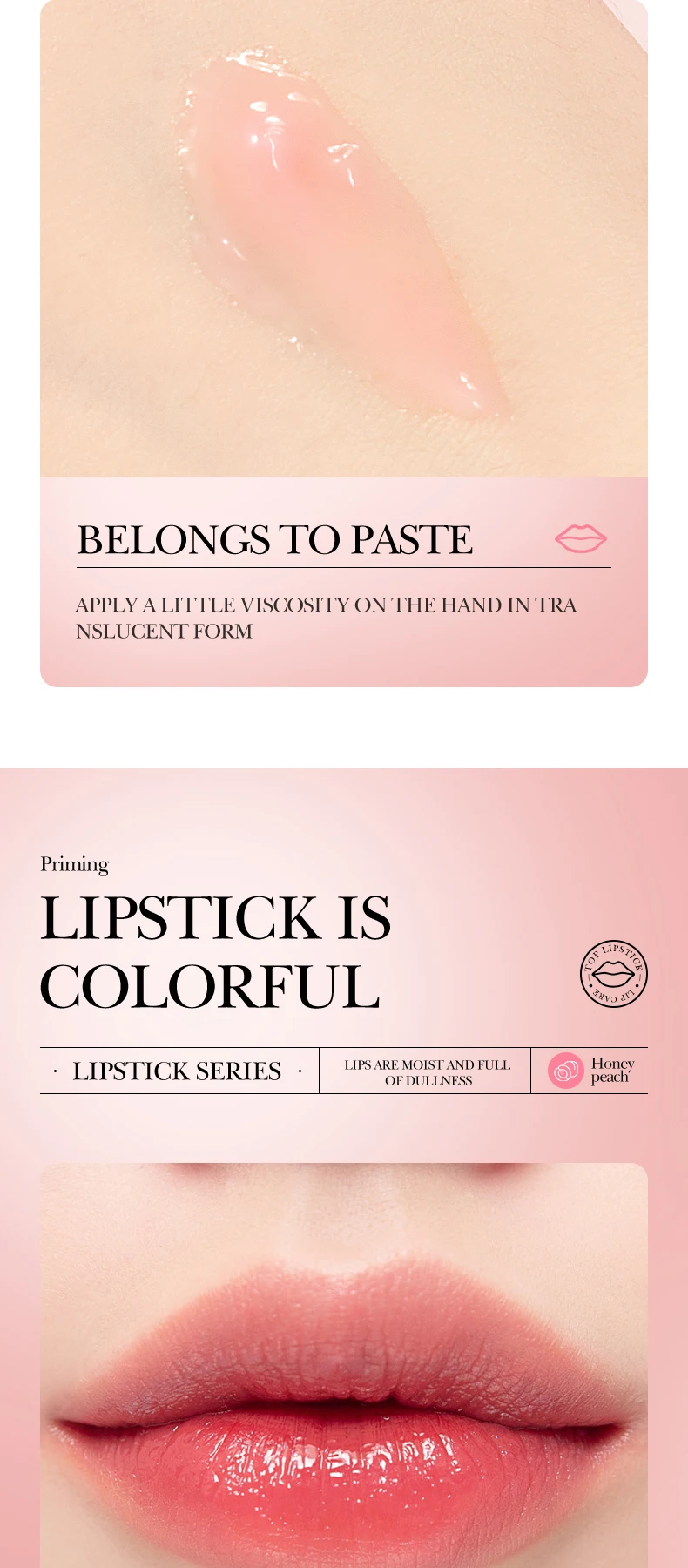 product korean private label sadoer peach anti dry cracked and lightened lip lines lip balm soothing moisturizing lip balm for dry skin-7