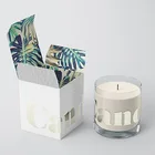 Custom Black Rigid Candle Jar Diffuser Set Gift Paper Boxes Packaging With Inserts
