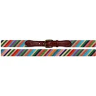 Leather Belts Italian Imported Full Grain Leather Needlepoint Belt Fancy Parsons Stripe Ladies Cowhide Genuine Leather Needlepoint Belts