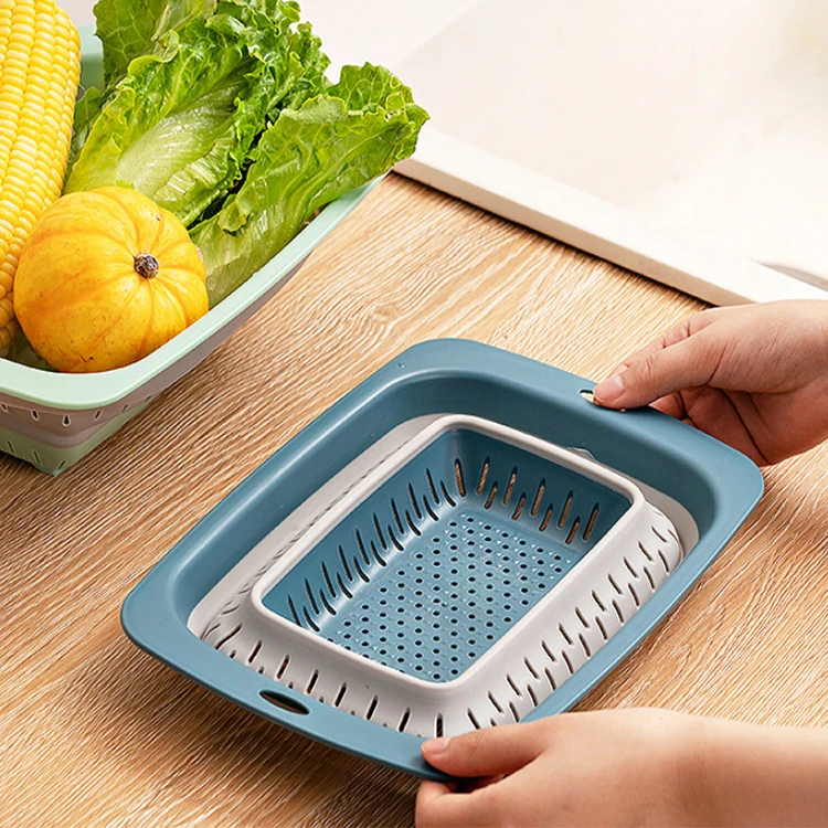 Collapsible Colanders Strainers Food Colander for Draining Pasta Fruits Vegetables Kitchen Tool