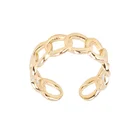 Size Ring Customized Size New Trendy Gold Platinum Plated Adjustable Open Size Chain Link Free Size Ring For Women