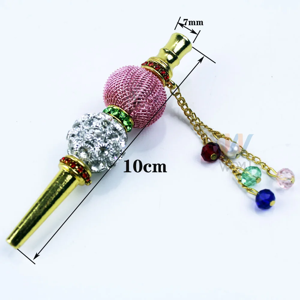 Gold Hookah Tips Bling Jewelry Mouthpiece Alloy Shisha Mouth Tips