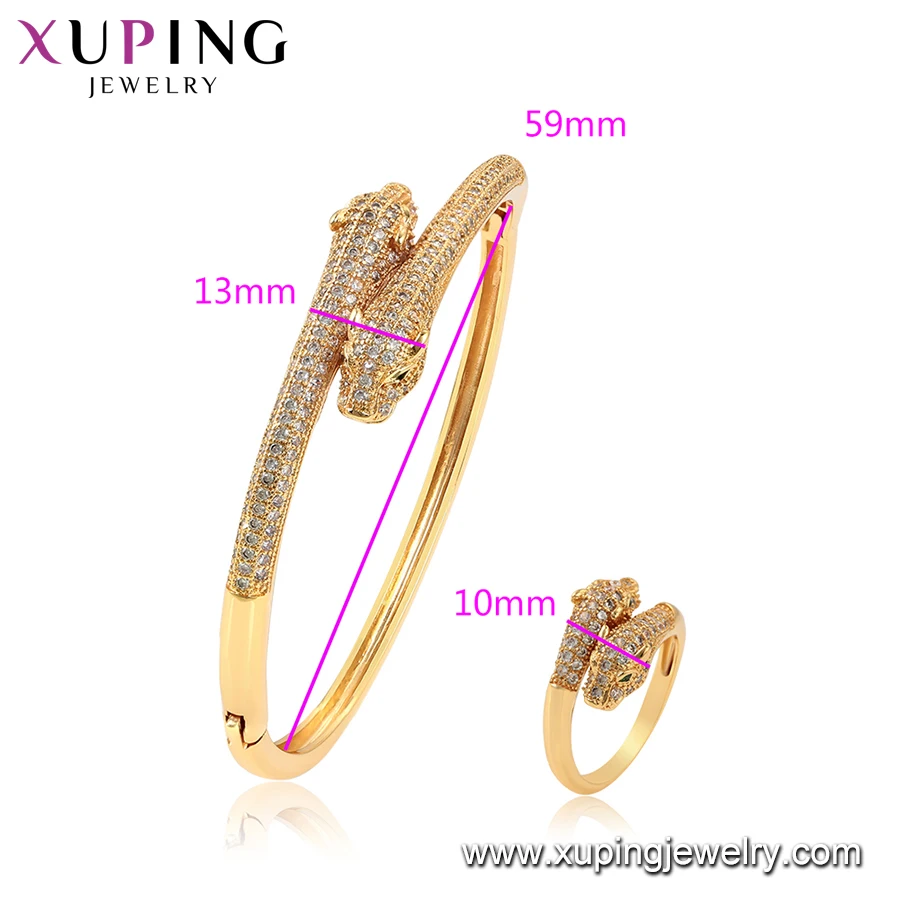 BFBS-507 xuping elegant jewelry two pieces set 24k gold color plated snake head cool jewelry set