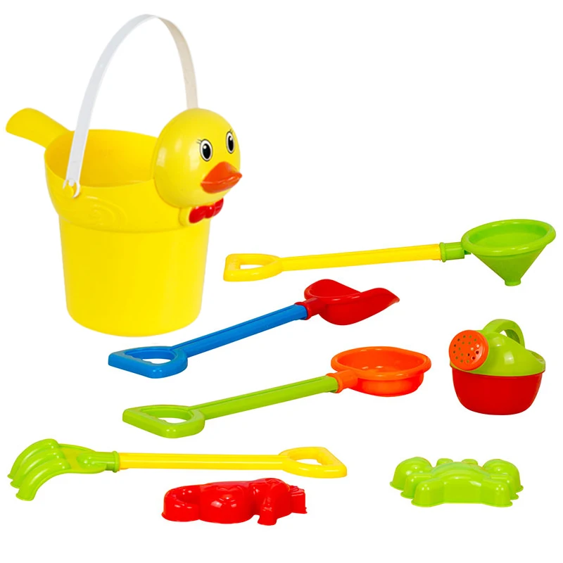 Summer Outdoor Toy Cute Cartoon Duck Sand Water And Spade Set Beach Bucket  - Buy Beach Bucket,Bucket And Spade,Child Beach Toy Product on 