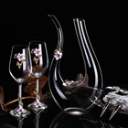 Red Glass Goblet Glasses Cups 1500ml Enamel Red Wine Glass Decanter Goblet Set 470ml Glasses Cups Kit
