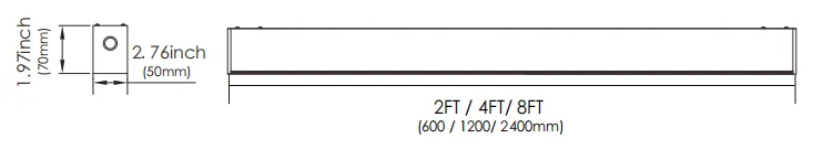 Adjustable Power & CCT UGR<19 up & Down Emitting Linear Light with L T X Connector