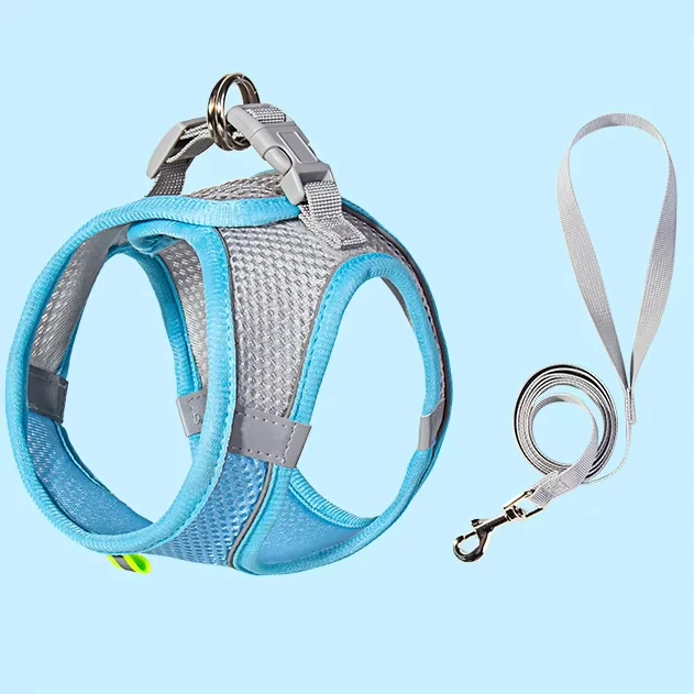 Hot Sale Pet Harness Reflective Nylon Dog Leash Harness Set Small Puppy Dog Cat Harness Pet Products manufacture
