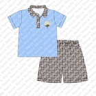 Baby Baby Cotton Wholesale Autumn Cotton Applique Girls Summer Bubble Cute Gingham Baby Girls Bubble