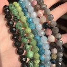 Natural High Quality Wholesale 6/8/10MM Diamond Faceted Natural Stone Beads For Jewelry Making