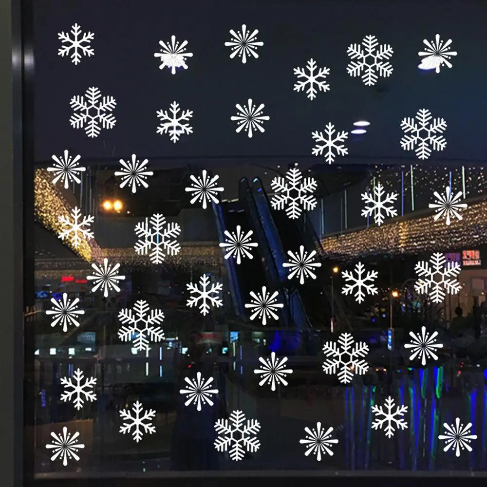 Christmas Snowflake Wall Stickers Window Clings Mural Decals Eco-Friendly Waterproof Xmas Winter Decorations For New Year Party.jpg