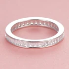 Eternity Cz Sterling High End Engagement Eternity Ring CZ For Women Sterling Silver