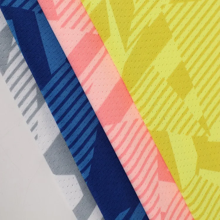 Hot textile polyester breathable, QUICK-DRY print mesh athletic wicking jersey fabric