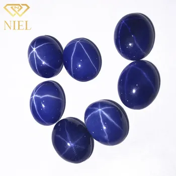 Oval cabochon blue gemstone synthetic prices star sapphire