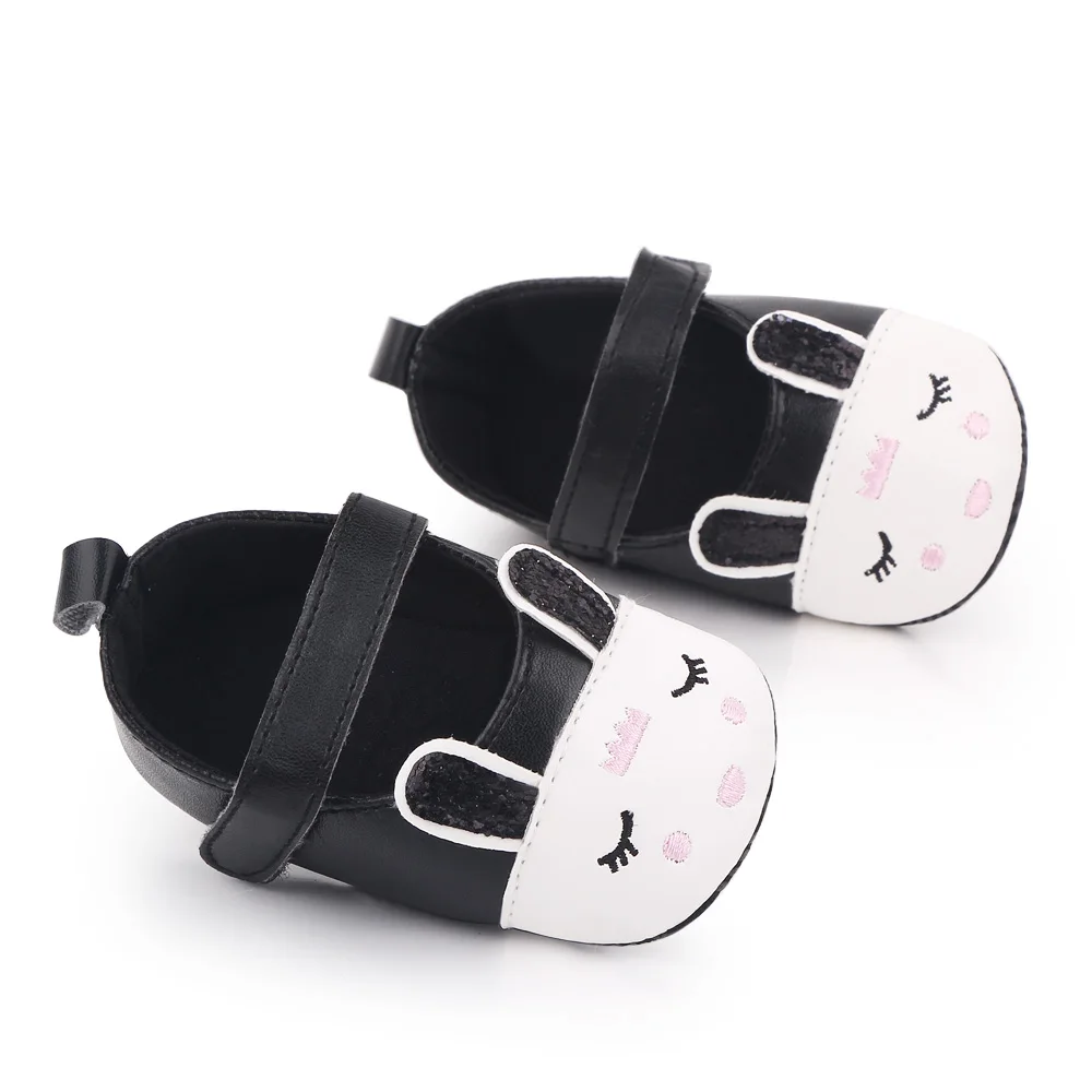 Cartoon Rabbit PU Leather Shallow Mouth Baby Girls Princess Shoes Soft Soled Toddler Shoes details
