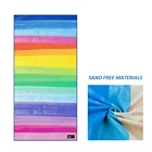 Towel Printed Beach Towels Wholesale Custom Private Label Rainbow Printed Sand Free Absorbent Soft Beach Towel Waffle