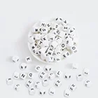 Silicone Baby Beads BPA Free Food Grade Soft Silicone Baby Teething Alphabet Letter Beads Silicone Beads