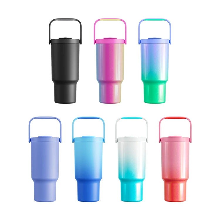 2026 New Design Tote Leakproof 40Oz Tumbler With Handle Straw Lid Coffee Stainless Steel Cup supplier