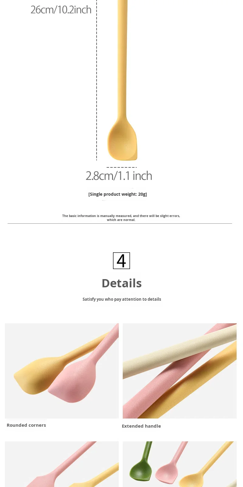 Kitchen Silicone Jam Spatula Seasoning Spoon and Baking Scraper for Cake Cream Bread-Jam-Perfect Baking & Pastry Tools details