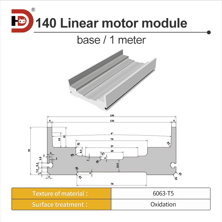 140 Linear Motor Module, Aluminum Profile Linear Module, Linear 140 Width Automated High-precision Slide Table details