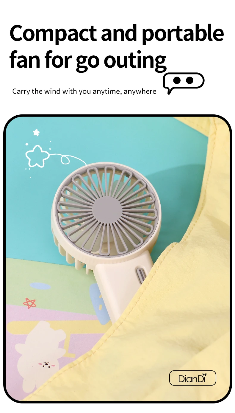 Charging Plastic Three-speed Fan, DD8112, USB, Portable - detail 20