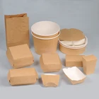 Food Box Economical Food Grade Hamburger Kraft Burger Box Corrugated Paper For Restaurant