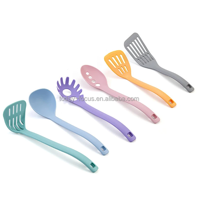New Product Ideas 2023 Colorful Silicone Kitchen Cooking Utensils Set 6pcs