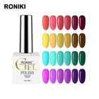 Gel Uv Gel RONIKI Non Toxic Soak Off Oem Custom Logo Pivate Label Color Uv Nail Art Gel Polish