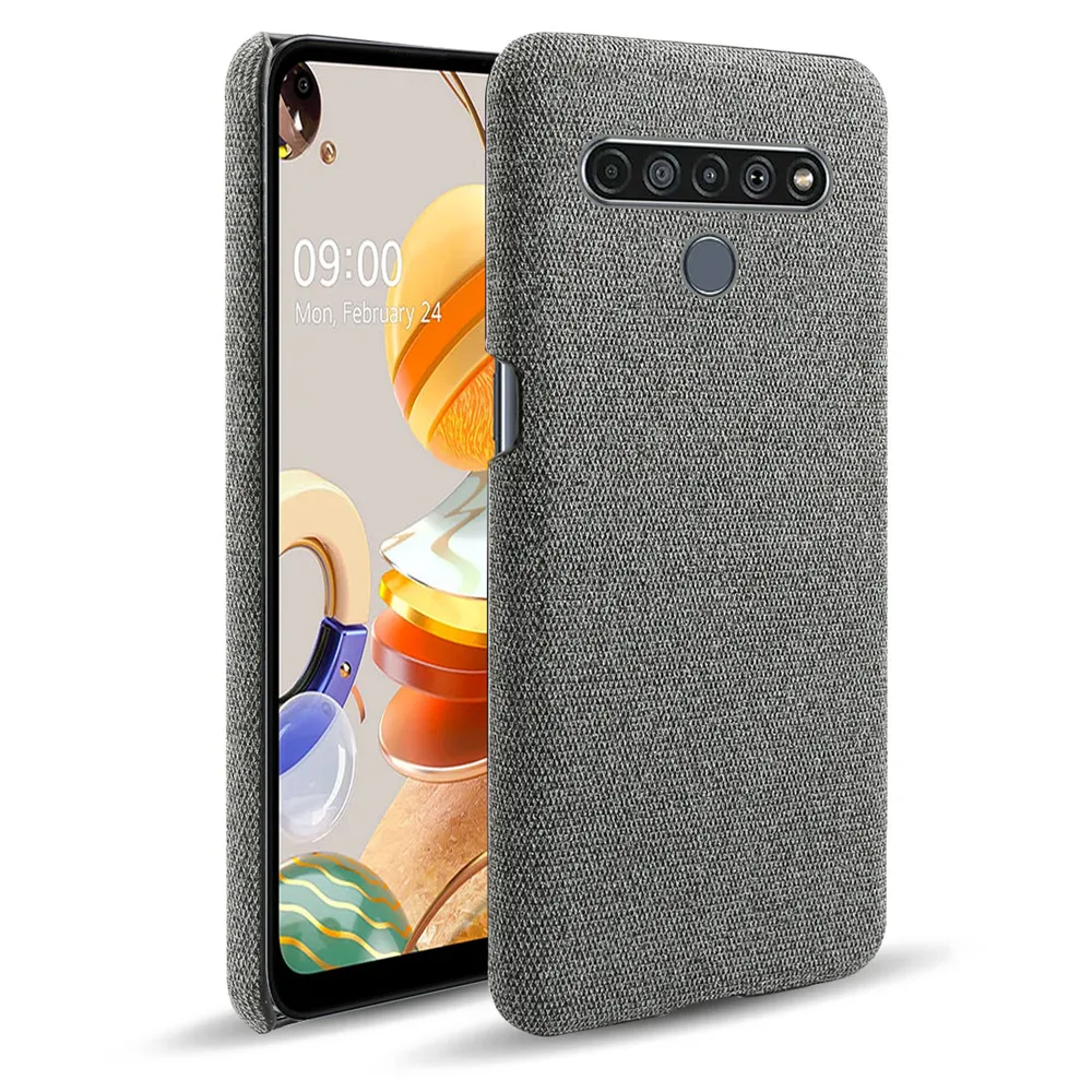 Cloth Cases For Lg K61 Case Slim Retro Cloth Hard Cover For Lg K61 K 61  Lgk61 6.53\