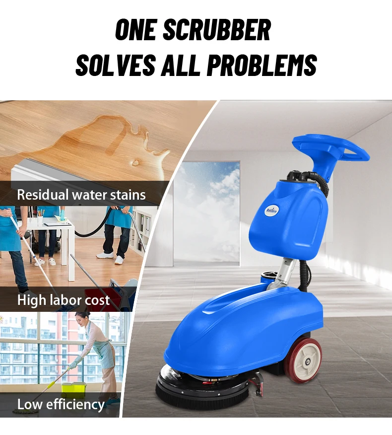 super silent battery operated automatic electric single disc scrubbing machine